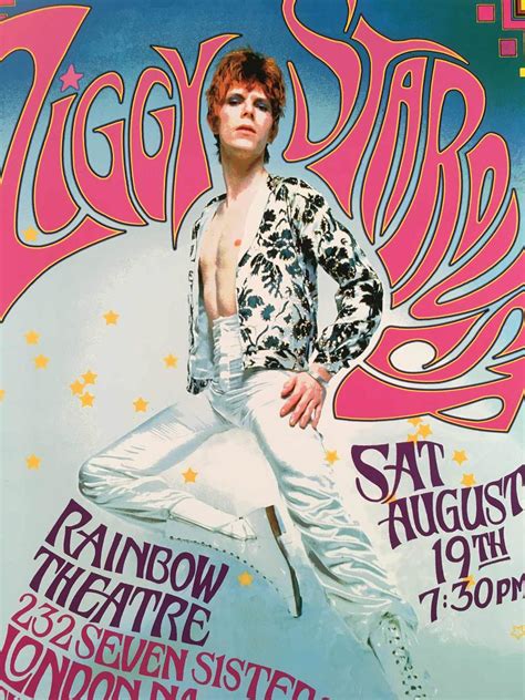 David Bowie Ziggy Stardust Poster Tribute To Historic 1972 Rainbow