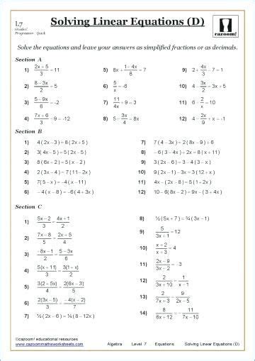 Grade 8/9 math & science team. Image result for grade 9 math worksheets linear equations ...