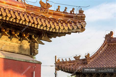 Roof Detail And Beautiful Ancient Traditional Chinese Architecture