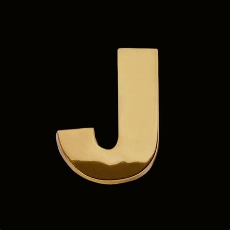 Gold Letter J 3cm Chrome Letter And Sign