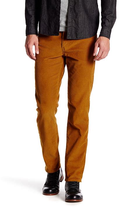 Levis 511 Slim Fit Bronze Corduroy Pant In Brown For Men Lyst