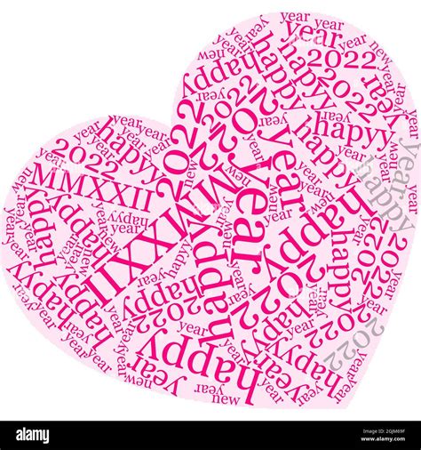 Pink Heart Shaped Word Cloud On White Background With The Words