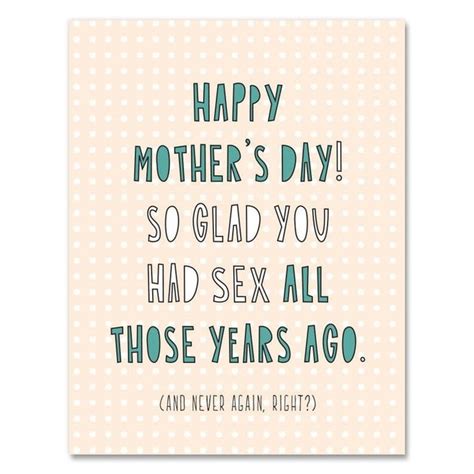 Mothers Day Sex Card Carbon Environmental Boutique