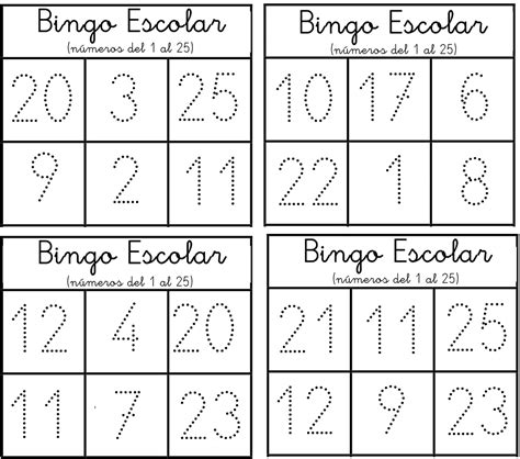 Prim Erizos Bingo Matemático Números Del 1 Al 25