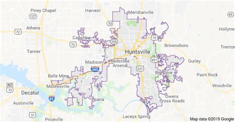 Huntsville Alabama Map Digital Alabama