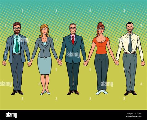 Man Woman Joined Hands Stock Vector Images Alamy