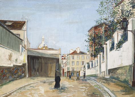 Rue Norvins Montmartre By Maurice Utrillo Artsalon