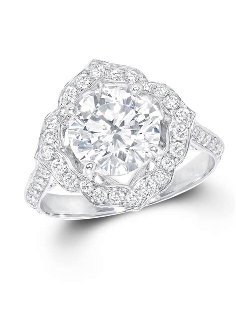 Graff Vintage Style Diamond Engagement Ring With A Star
