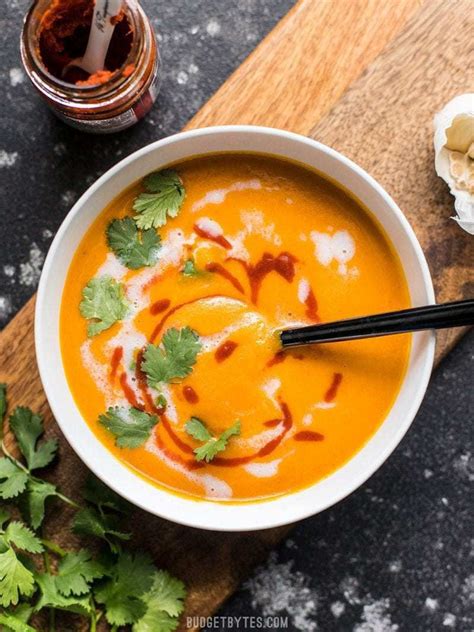 Thai Coconut Curry Carrot Soup Vegan Budget Bytes Recipe Carrot