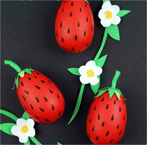 Diy Strawberry Craft For Kids · The Inspiration Edit