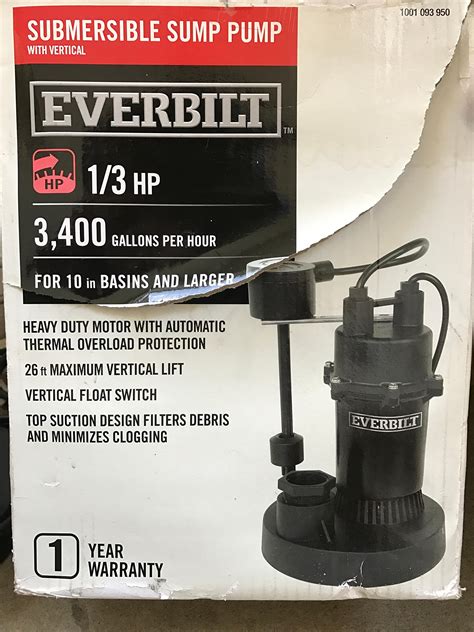 Buy Everbilt 13 Hp Submersible Sump Pump With Vertical Online At