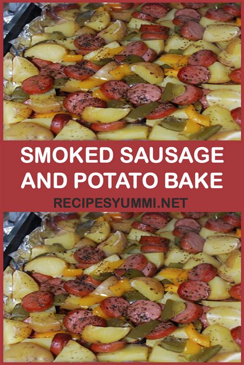 Drizzle with olive oil and sprinkle seasonings on top. Smoked Sausage and Potato Bake #Smoked #Sausage #Potato # ...