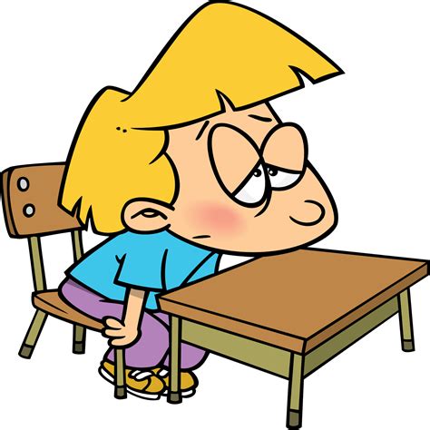 Picture Royalty Free Download Cartoon Boredom Clip Bored Student