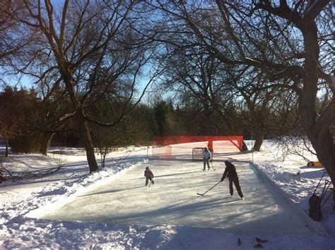 Before you grab the hose and get started, you'll want to do a little research around any bylaws in your city when it 3. Rink Liners | Diy pond, Outdoor rink, Backyard hockey rink