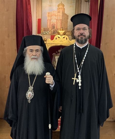 Oca Chancellor Meets With Patriarch Theophilos Iii Of Jerusalem
