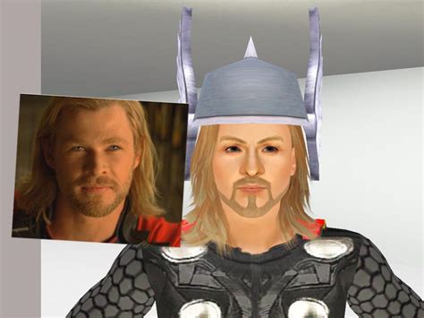 Mod The Sims Thor Marvel With Chris Hemsworths Face