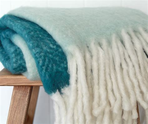 Ombre Teal Throw Blanket