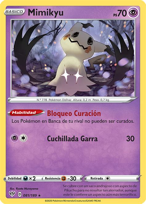 Maybe you would like to learn more about one of these? Mimikyu (Oscuridad Incandescente TCG) - WikiDex, la enciclopedia Pokémon