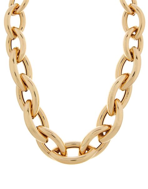 Gold Plated Extra Chunky Chain Necklace Z For Accessorize