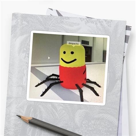 Pegatina Despacito Roblox Spider Sticker De Tired Redbubble
