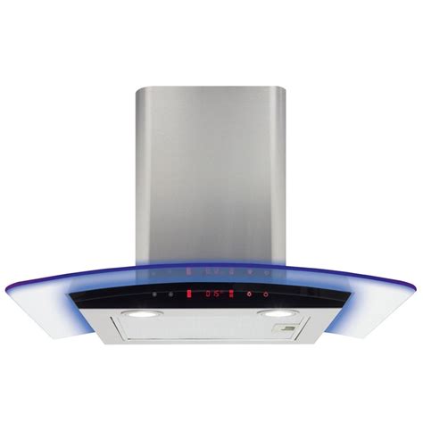 Cda 60cm Curved Glass Extractor Hood With Edge Lighting Stainless