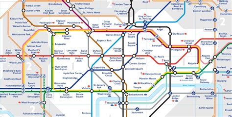 London Tube Map Zones 1 And 2