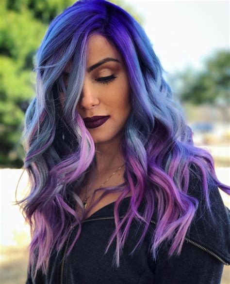 Blue Ombre Hair Hair Color Purple Hair Dye Colors Violet Hair Deep