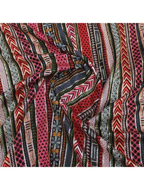 Black Georgette Fabric With Heavy Embroidery Saroj Fabrics