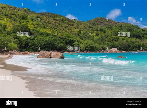 Beautiful Beach On Seychelles Anse Lazio Beach Praslin Island Stock Photo Alamy