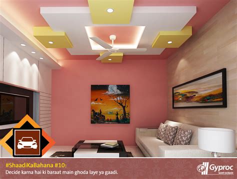 Pin by disha bharwada on living room pinterest wall mounted tv. Small hall pop design | Bedroom false ceiling design ...