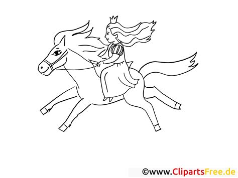 Bilder zum ausmalen, malvorlagen, ausmalbilder, bild, schule, grundschule, unterricht, unterrichtsmaterial: Ausmalbild Prinzessin reitet auf dem Pferd kostenlos ...