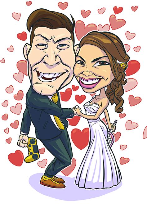 Couples Caricatures Caricatures From Photos