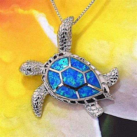 Gorgeous Large Hawaiian Sea Turtle Necklace Sterling Silver Etsy