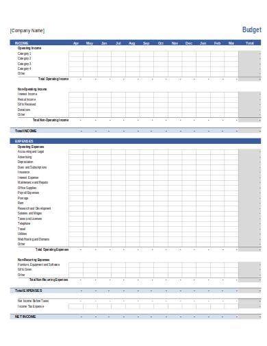 Free 9 Monthly Business Budget Samples In Pdf Ms Word Excel
