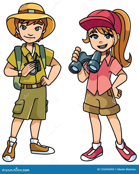 Adventure Kids Illustration Stock Vector Illustration Of Safari