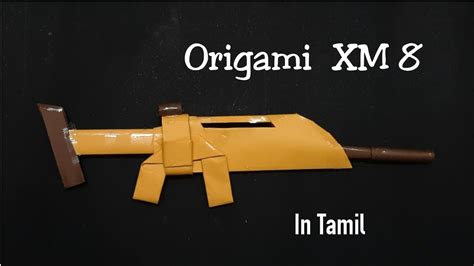 How To Make A Paper Xm8 Gun Origami Gun Paper Gun Easy Paper Gun