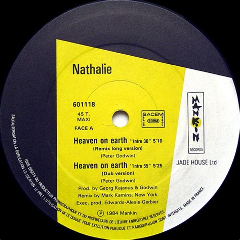 Nathalie Heaven On Earth Cyclops Dance 1984 Vinyl Discogs