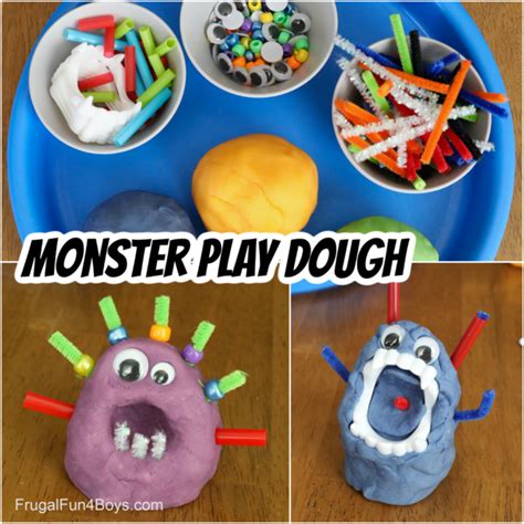 Silly Monster Play Dough Activity Frugal Fun For Boys And Girls