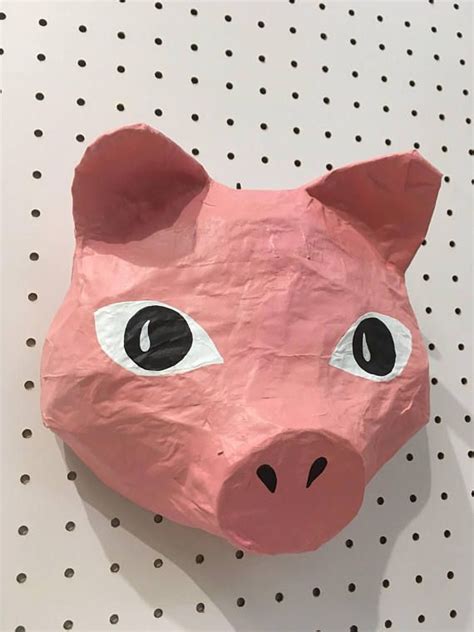 Steam Camp Scarecrow Festival Pig Head Paper Mache Animals Fair