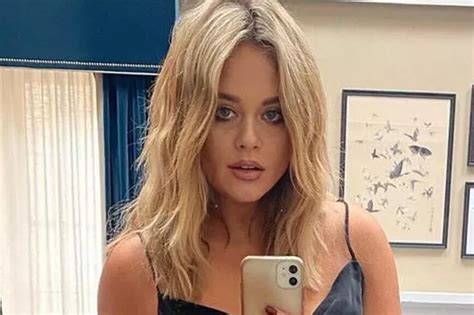 Emily Atack Ditches Bra As She Wows Fans In Paper Thin Silk Dress For