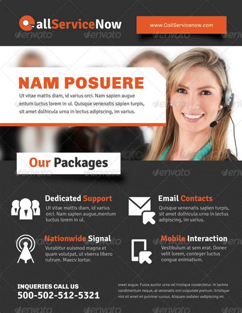 Call Support Call Center Solutions Flyers Print Templates Graphicriver
