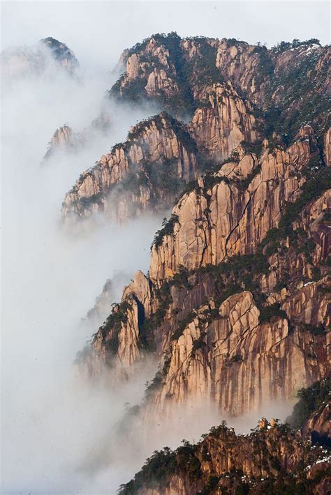 Huangshan Or Yellow Mountain Southern Anhui Province China By Prasit