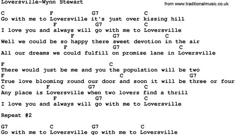 Country Musicloversville Wynn Stewart Lyrics And Chords