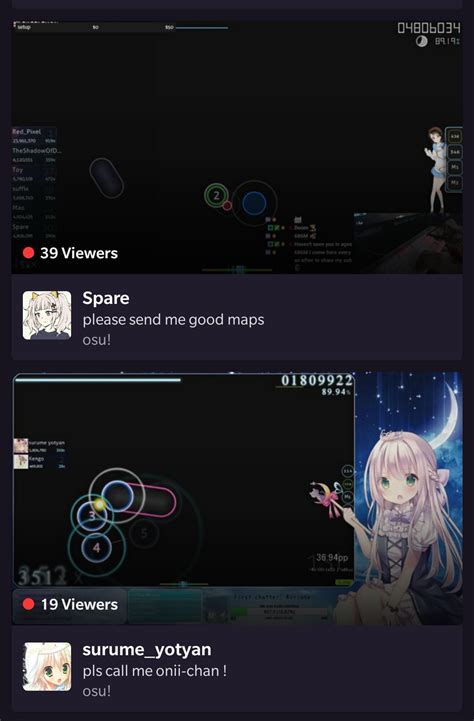 Two Types Of Osu Streamers Rosugame