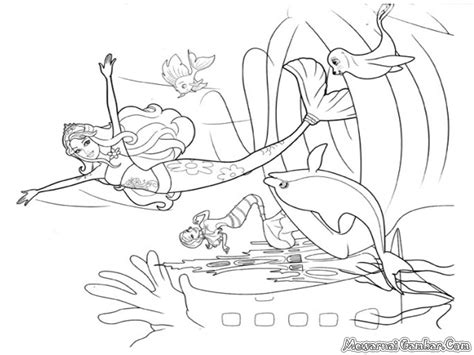 Dress up kami cocok untuk anda. Mewarnai Gambar Barbie In A Mermaid Tale | Mewarnai Gambar