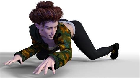 Edit Free Photo Of Female Crawling Poses Model 3d Character
