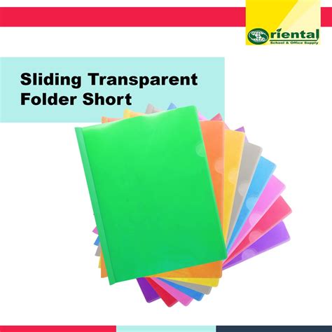 Short Transparent Sliding Folder Plastic Slide Folder With Slider 12