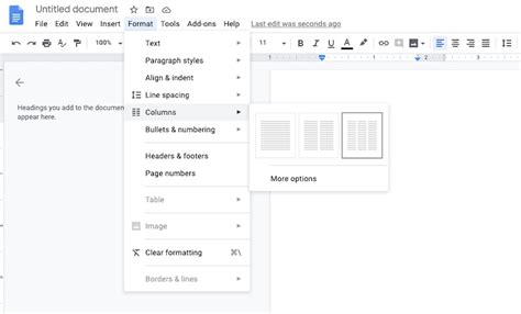 Dec 27, 2018 · head to insert > break > column break, and google docs will start a new column wherever your insertion point is currently placed. How to Create and Add Multiple Columns in Google Docs