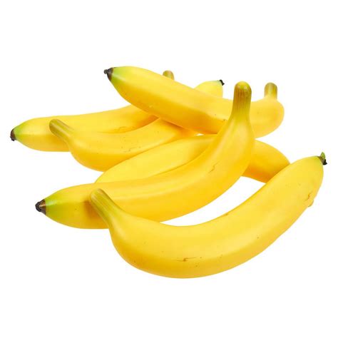 6-Pack Artificial Bananas Fake Fruit for Decoration, Realistic Lifelike ...