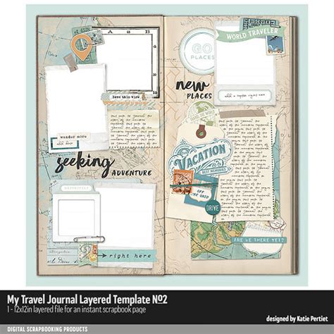 My Travel Journal Layered Template 02 Digital Art